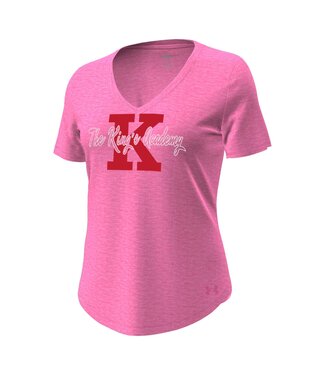 Under Armour 2026 Under Armour - Women's Breezy V-neck Tee Pink Frenzy Heather