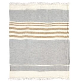The Belgian Towel Guest towel 21.5x25.5 Ash stripe