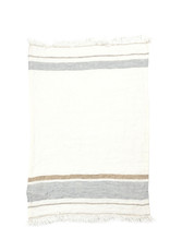 The Belgian Towel Guest towel 21.5x25.5" Oyster stripe