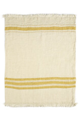 The Belgian Towel Guest towel 21.5x25.5" Mustard Stripe