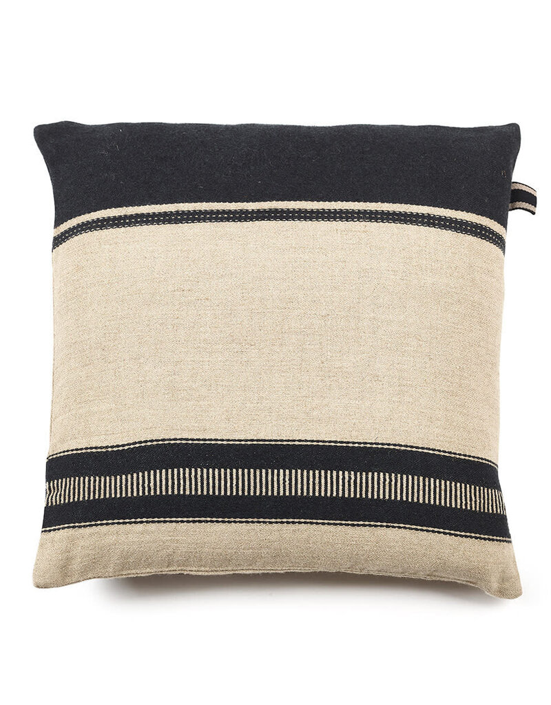 Oscar Black Stripe Pillow 25" x 25"