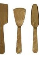 IBSEN CHEESE TOOLS, BRASS - SET OF 3 - ANTIQUE BRASS