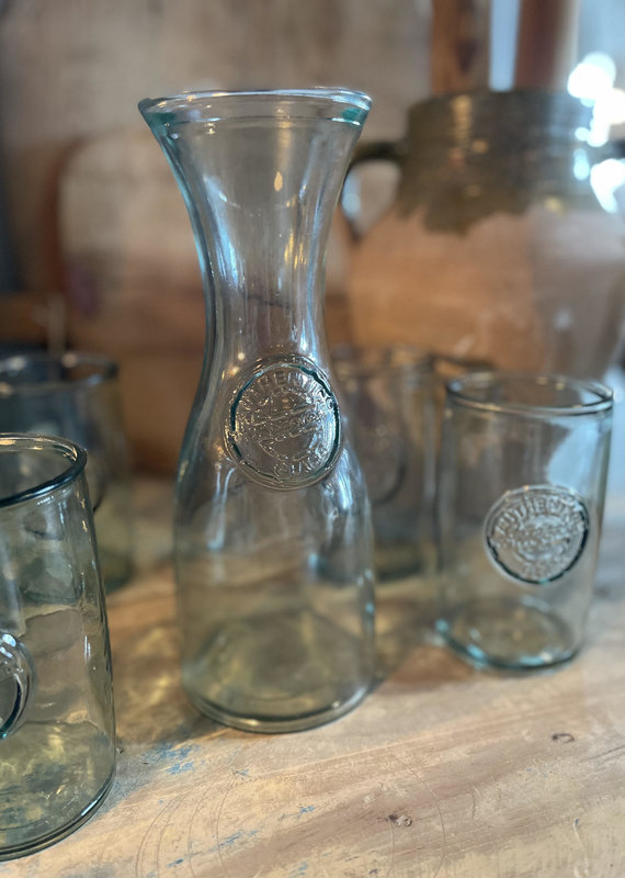 Recycled Glass Carafe for Drinking Glasses