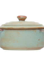 Stoneware Mini Baker, Reactive Glaze, Matte Celadon