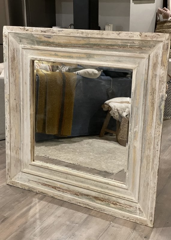 Washed Wood Mirror, Square