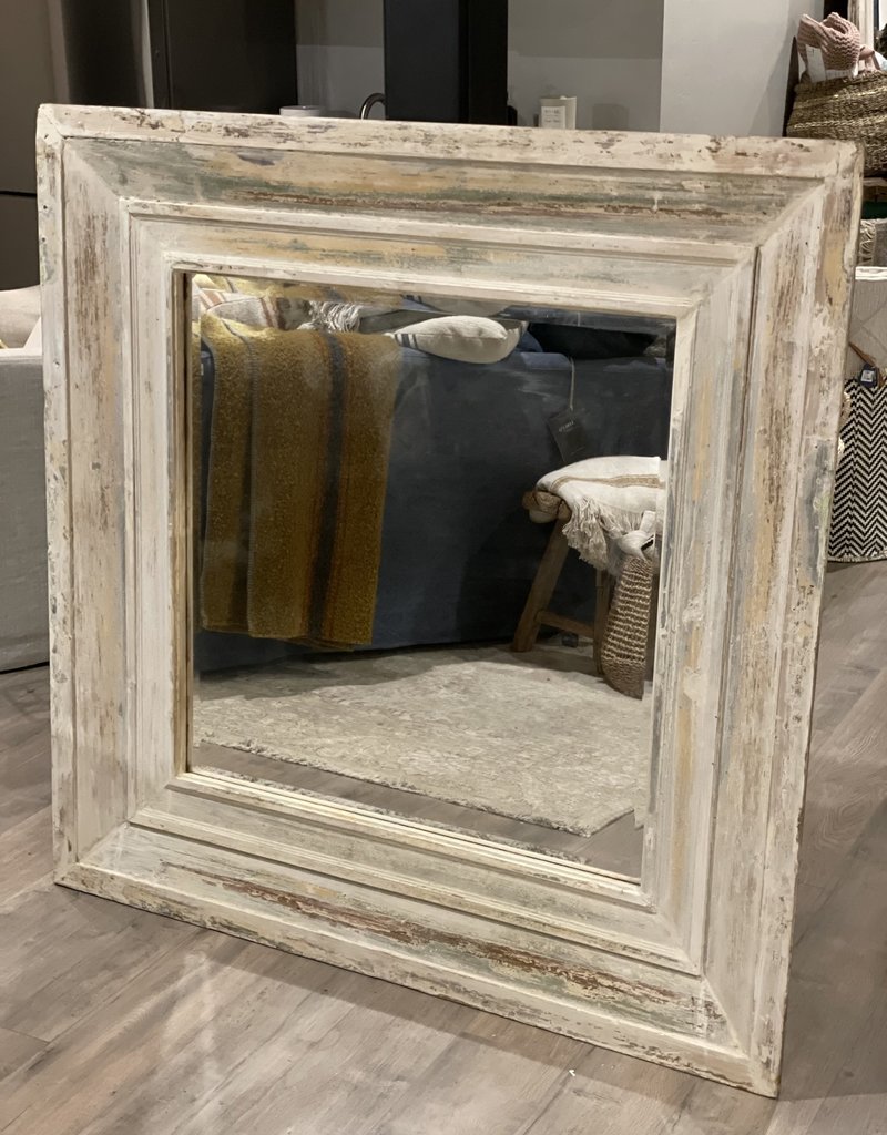 Washed Wood Mirror, Square