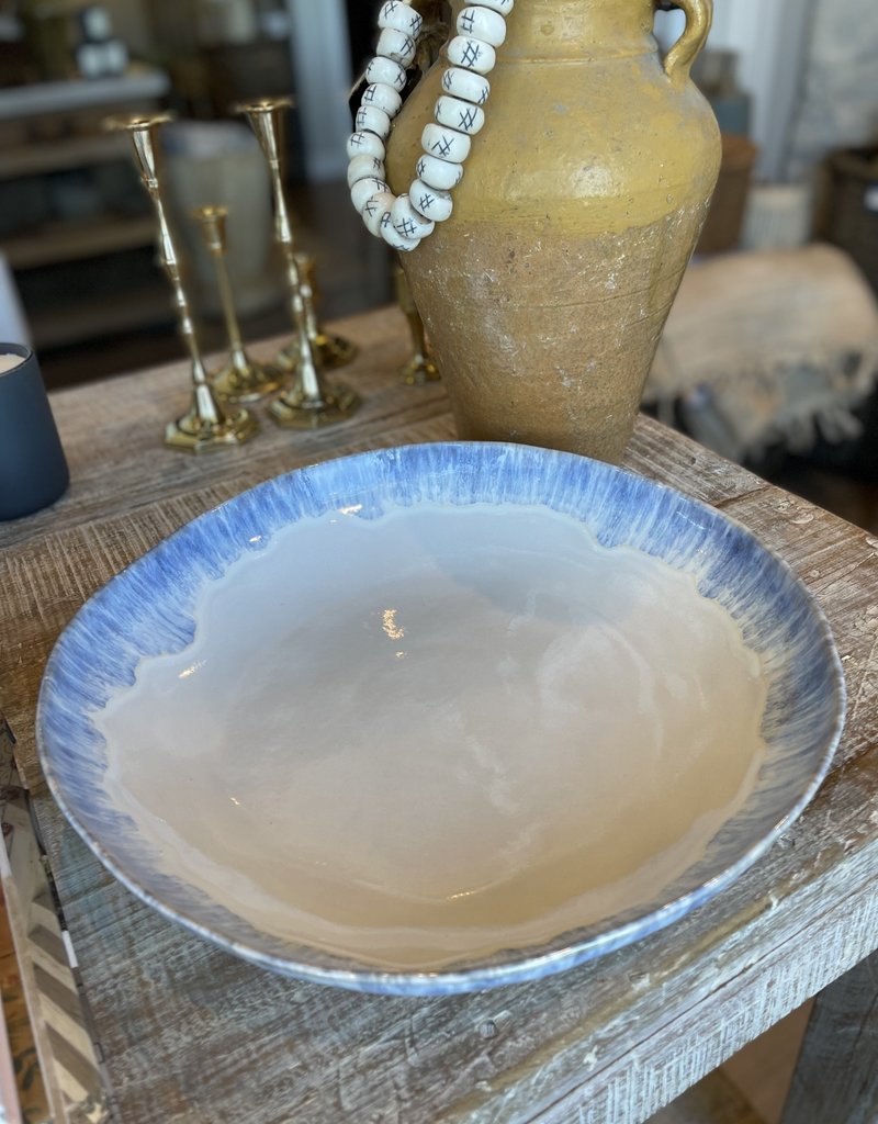 Serving Bowl for Pasta 14" Large Size in Brisa Ria Blue