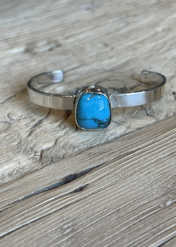 Turquoise & SS Cuff Bracelet #3