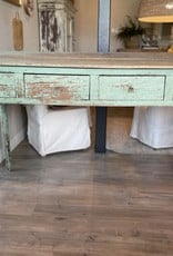 Vintage Painted Work Table (Slanted w/4 drawers)
