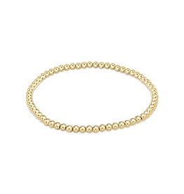 Classic Gold Bead Bracelet 3mm