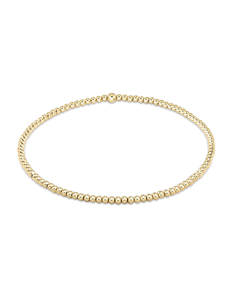 Classic Gold Bead Bracelet 2mm