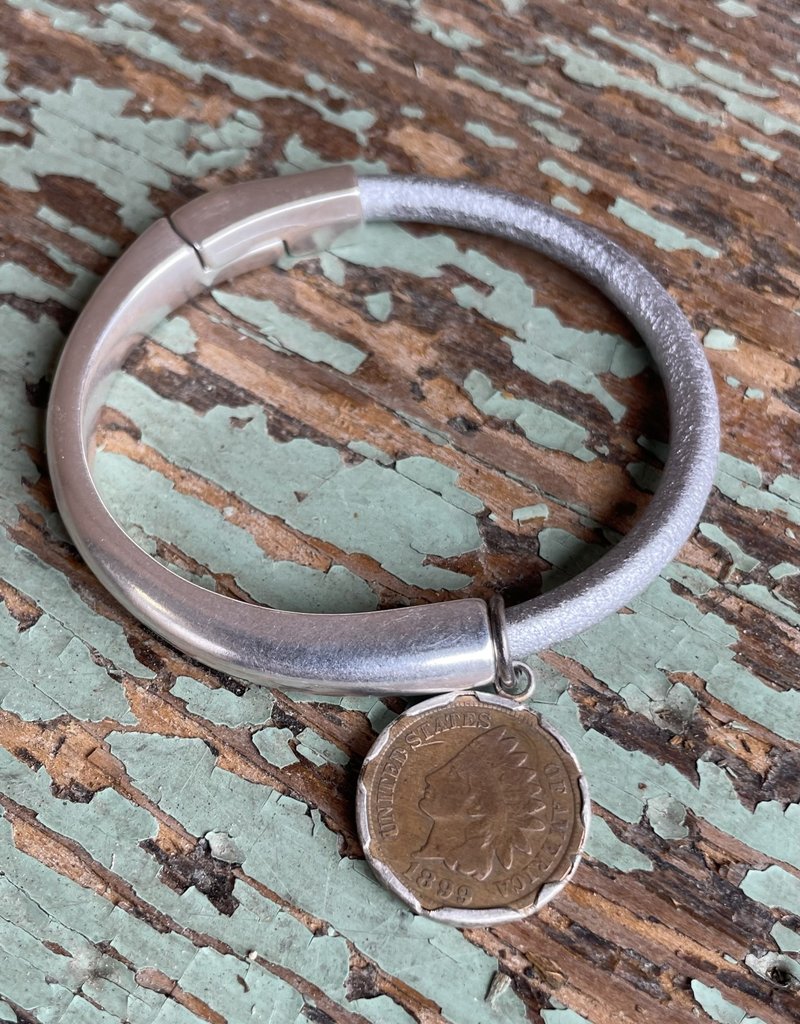Studio Penny Lane The Naked Bracelet Silver with Silver and assorted Vintage Coin