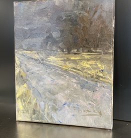 joshua Doxey Grey Landscape, Yellow Grass  8" x 10"