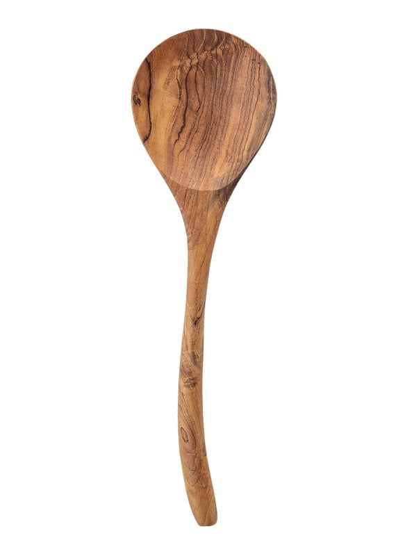 Hand Carved Teak Wood Spoon 11.75'' L