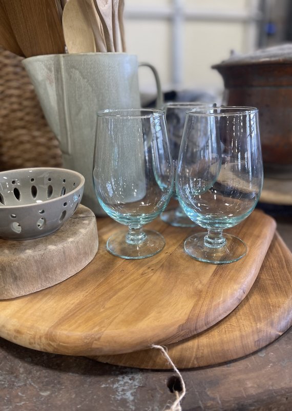 Recycled Glass Footed Tulip Dinner Glass