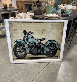Big Motorcycle Window Frame Art #1