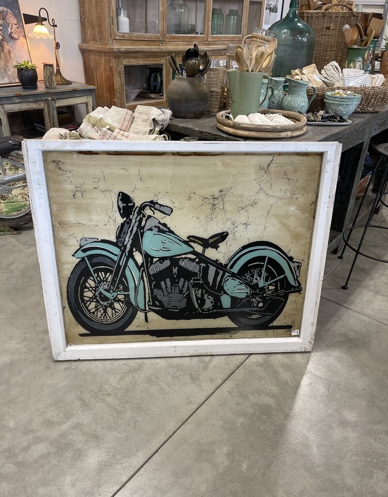 Big Motorcycle Window Frame Art #1