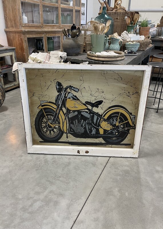 Big Motorcycle Window Frame Art #2