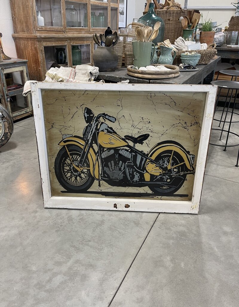 Big Motorcycle Window Frame Art #2