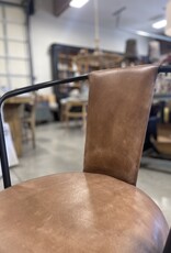 Black Iron & Leather Accent Chair — Final Sale
