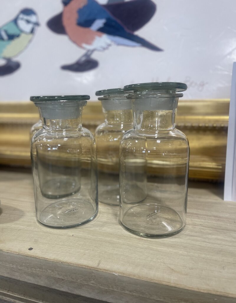 Pharmacy Jar with Stopper - Small -  Clear
