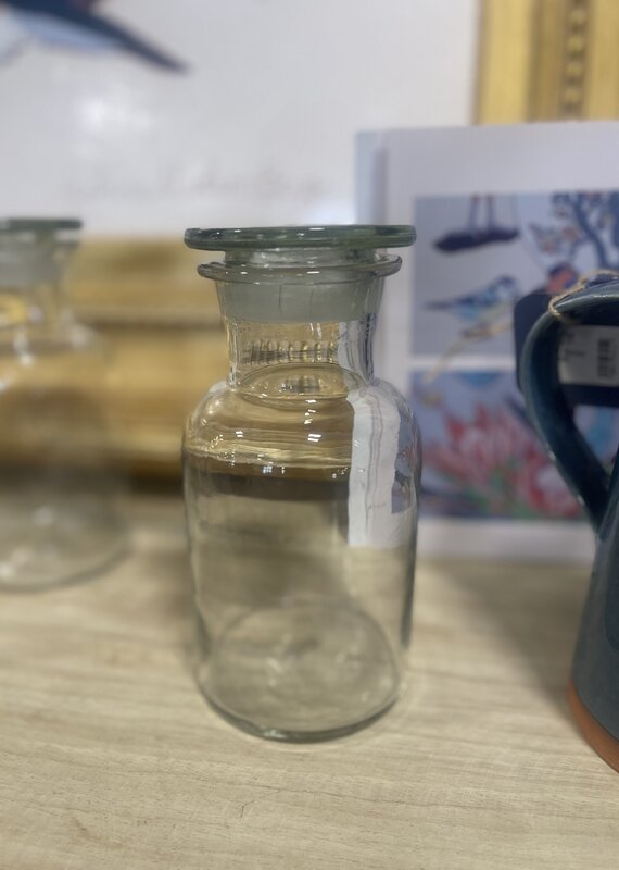 Pharmacy Jar with Stopper - Small -  Clear