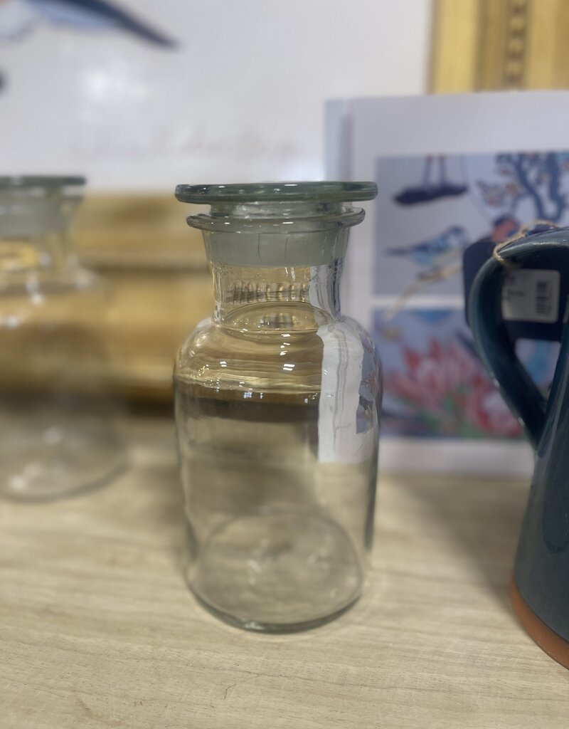 Pharmacy Jar with Stopper - Small -  Clear