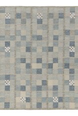RUG & KILIM 8 x 10 Swedish Flatweave Geometric Patchwork Rug made of Wool & Exotic Yarns