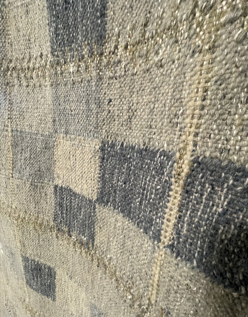 RUG & KILIM 8 x 10 Swedish Flatweave Geometric Patchwork Rug made of Wool & Exotic Yarns