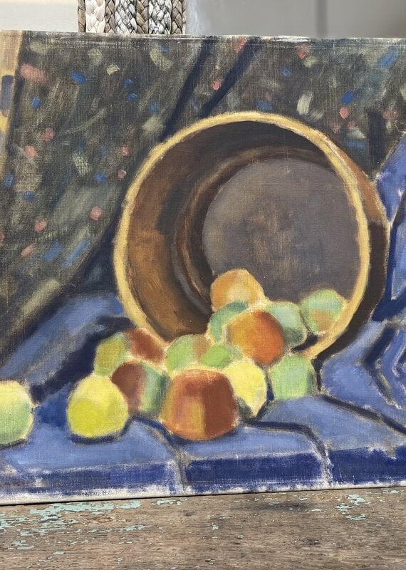Vintage Mid Century Still Life Oil Painting from Sweden