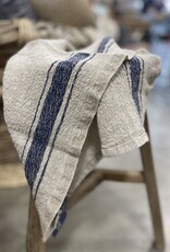 Linen Tales Blue Stripe Vintage Linen Kitchen Towel