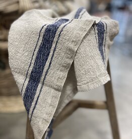 Linen Tales Blue Stripe Vintage Linen Kitchen Towel
