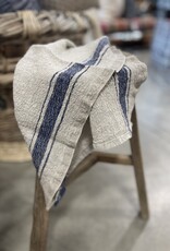 Linen Tales Blue Stripe Vintage Linen Kitchen Towel