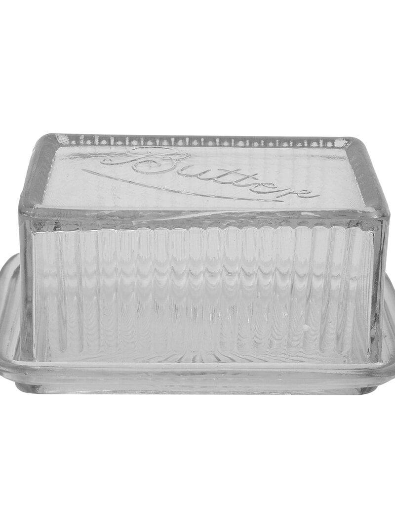 Pressed Glass Butter Dish