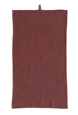 Oversized Woven Linen & Cotton Waffle Tea Towel w/ Loop 36"L x 20"W   Berry