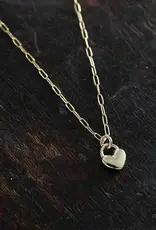 Golden Heart Necklace Gold Fill 16"