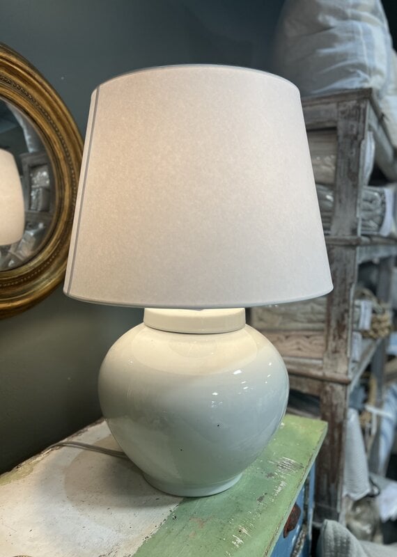 Carter Small Table Lamp - White Stoneware