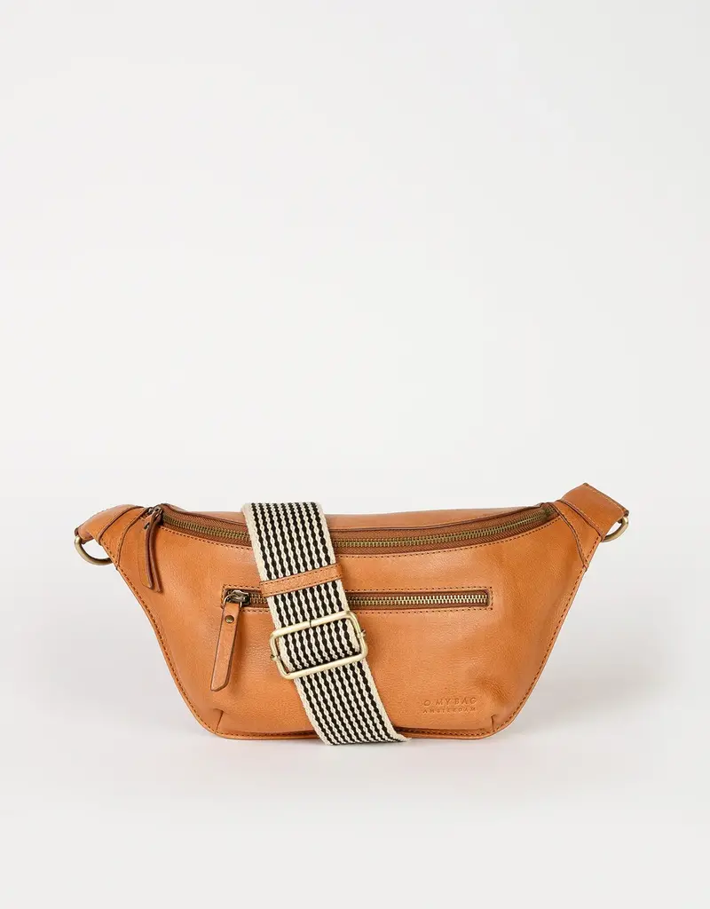 Desiree Crossbody Bum Bag in Wild Oak Soft Grain Leather with both Adjustable Strap and Webbing Strap