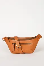 Desiree Crossbody Bum Bag in Wild Oak Soft Grain Leather with both Adjustable Strap and Webbing Strap