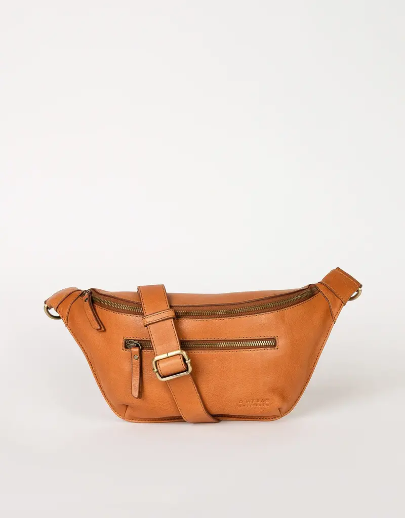 Desiree Crossbody Bum Bag in Wild Oak Soft Grain Leather with both Adjustable Strap and Webbing Strap
