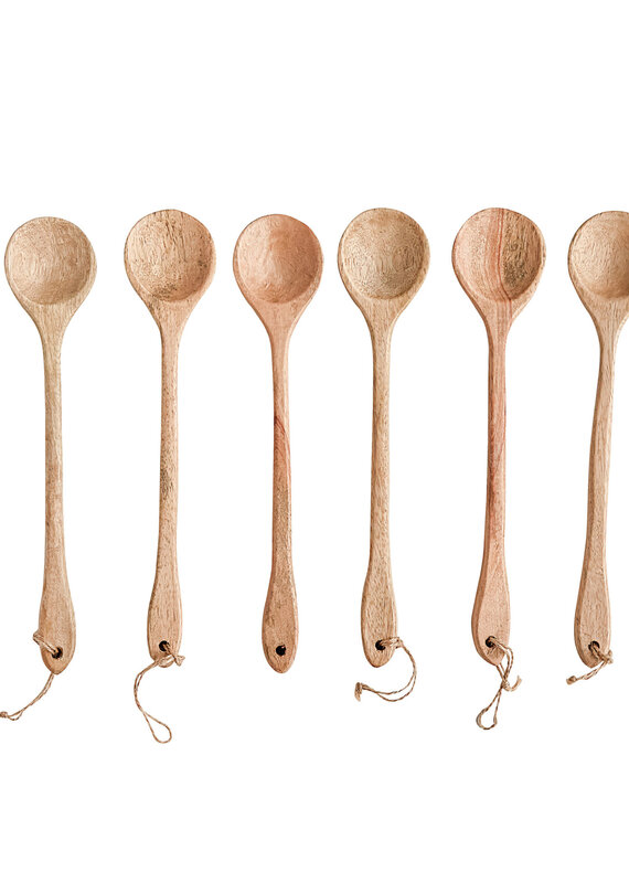 Hand-Carved Mango Wood Spoon 10"