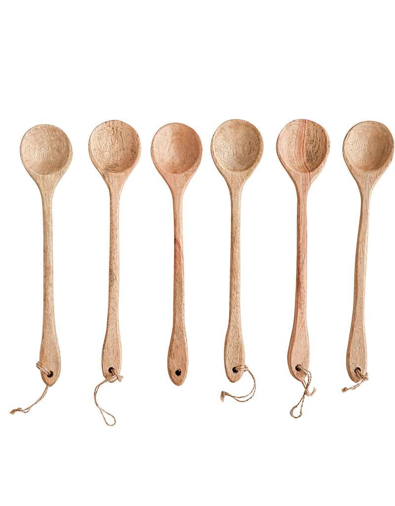 Hand-Carved Mango Wood Spoon 10"