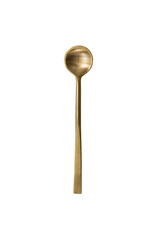 4-3/4"L Brass Spoon, Brushed Finish