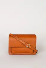 Round Top Mini Classic Leather Purse in Cognac