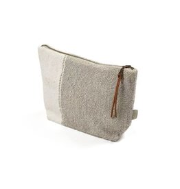 Charlotte Pouch 9x6" Oyster stripe