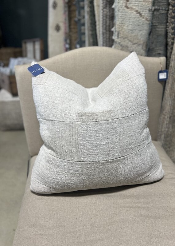 Linen Pillow  w/ Patches