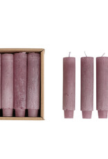 5" Unscented Taper Candles -Purple Set of 12