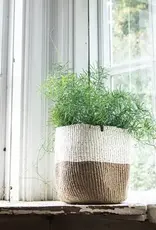 Mifuko Kiondo basket | White and brown duo - Small