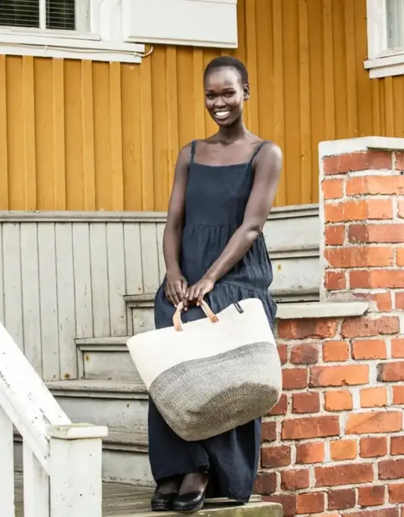 Mifuko Market basket | Natural and light grey duo Size L / Large