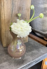 Debossed Glass Vase- Light Pink